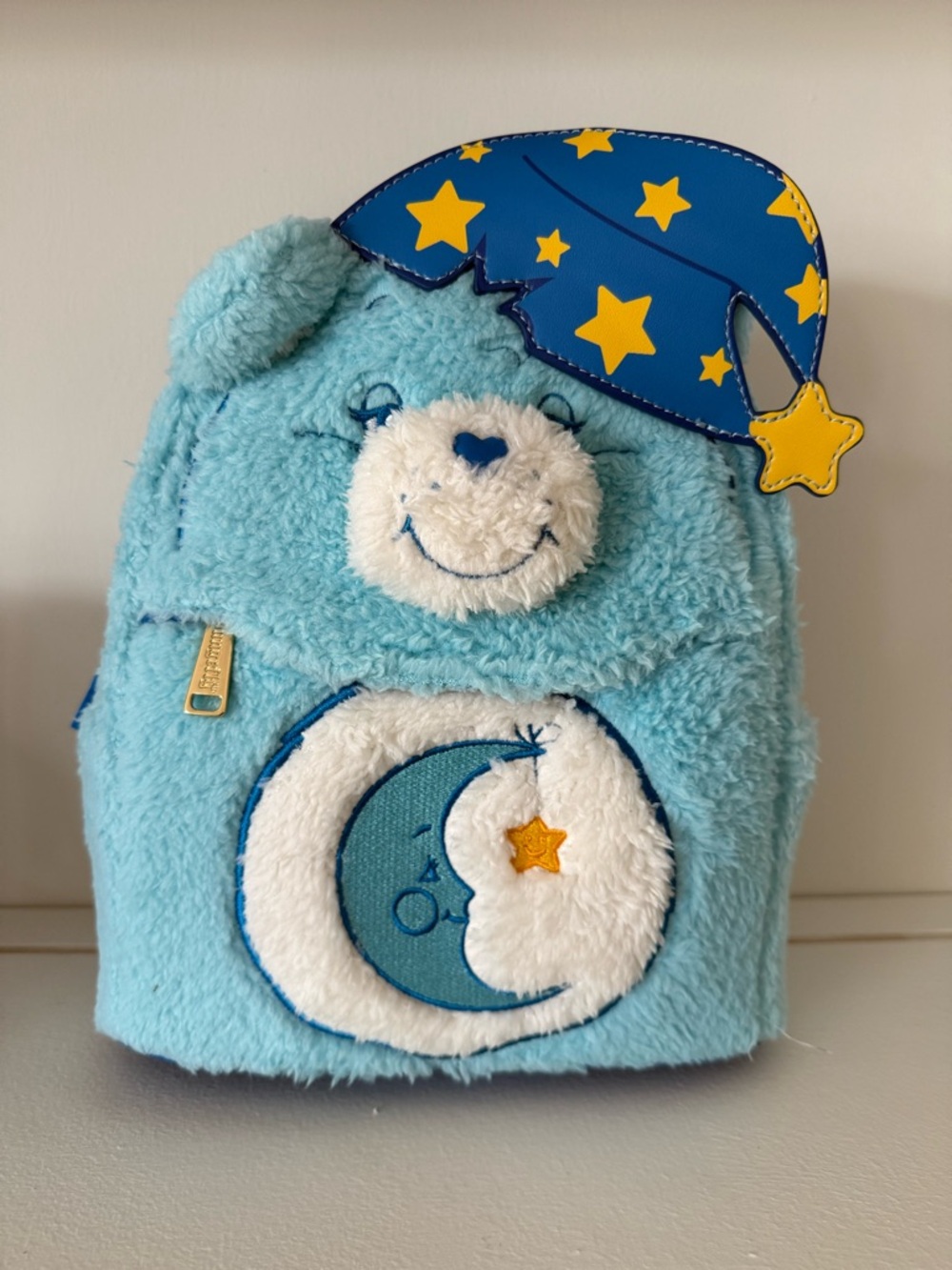 Loungefly Care Bears Sleepy blue Mini Backpack, NWT